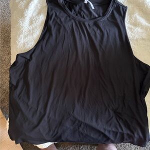 Fabletics Black Open Back Tee